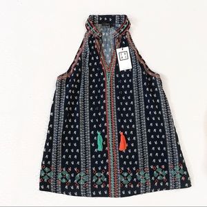 THML high neck tassel tanktop